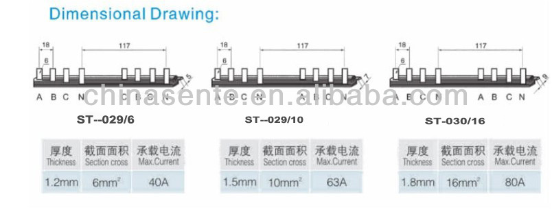 端子台コネクタ1.8mm80ac45le純粋な銅バスバー仕入れ・メーカー・工場