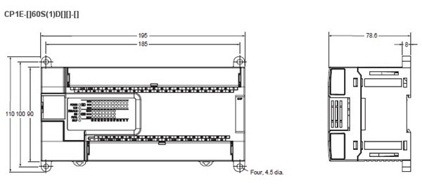 CP1E-N60S1DT-D dimension