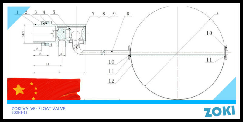 ステンレス鋼水タンクフロート弁から1/2 '6' 1.0mpaの作動圧力仕入れ・メーカー・工場