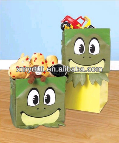 2014 NEW Fashion Sets of 2 Whimsical 3D Storage Bins Owl Frog Elephant Toys Organizer Gift Box