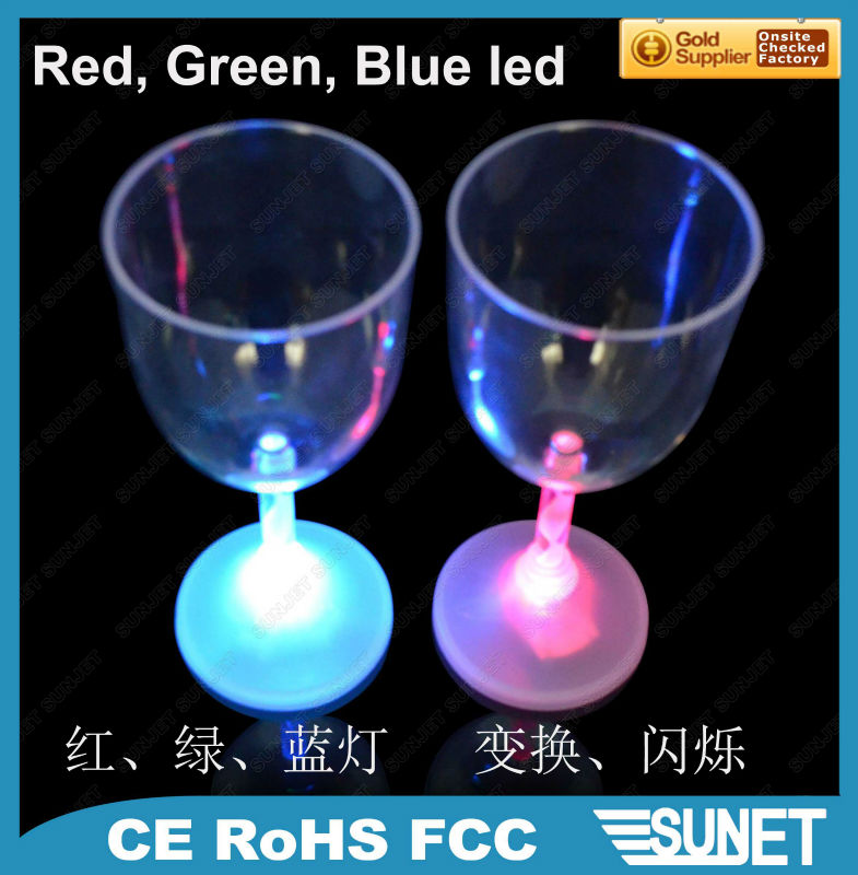 high quality led custom flashing red wine cup for Festival/Party Decoration/gift