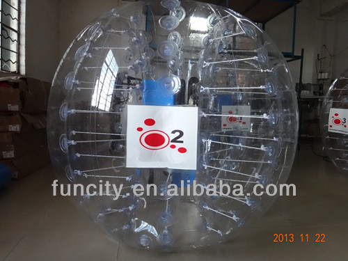 high quality TPU/PVC 1.2m/1.5m/1.8m football bubble ball