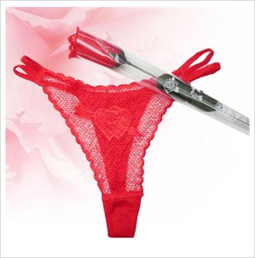 2012 Valentine\'s Day gifts Panty Rose 200p/lot 50*30cm Red Roses underwear Sexy Underwear Thong Briefs knickers