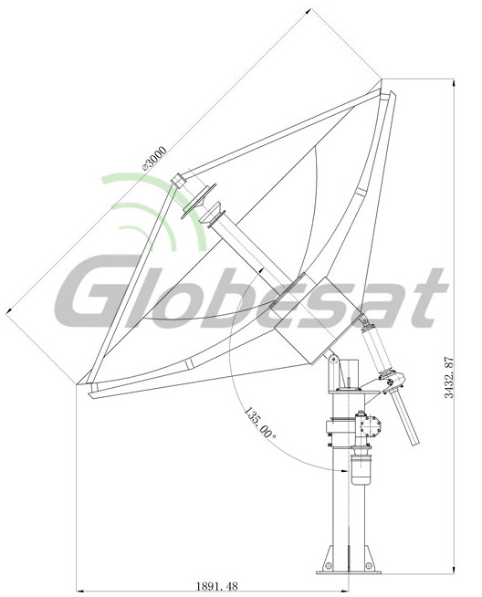 衛星アンテナ3mにモーターを備えた仕入れ・メーカー・工場