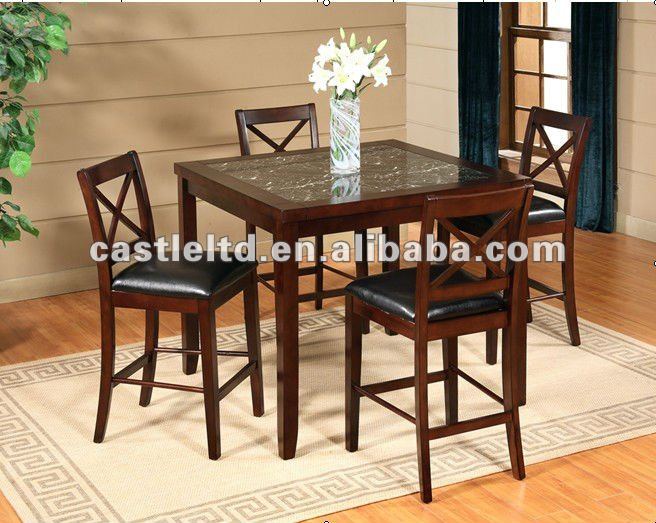 Tapa de cristal blanco moderno mostrador de madera juego de ... Juegos de comedor modernos con base de madera y vidrio