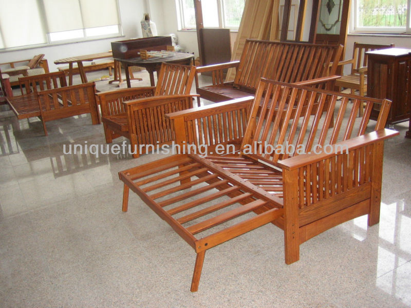 Marco futón sofá cama de madera para muebles de sala sofás para la ...