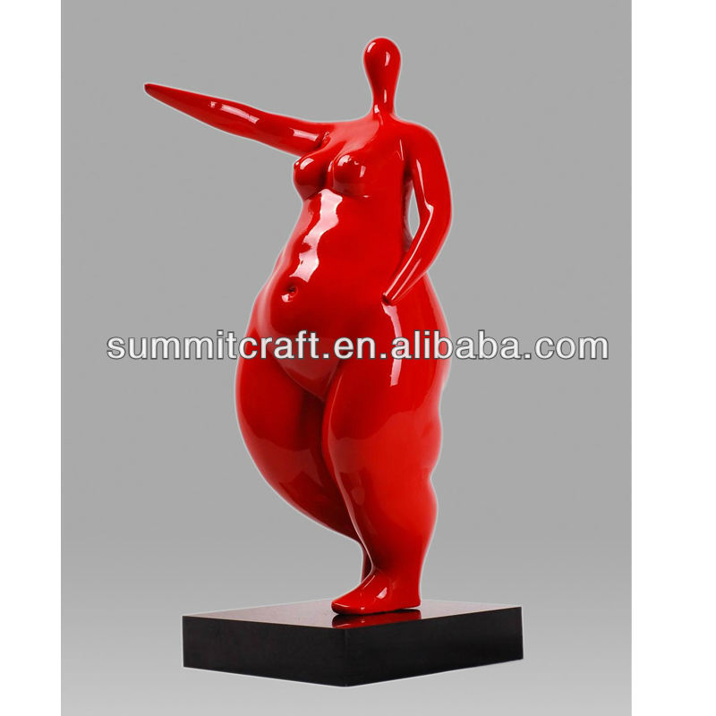 Polyresin Glossy Fat Lady Sculptures Abstract Modern - Buy ...