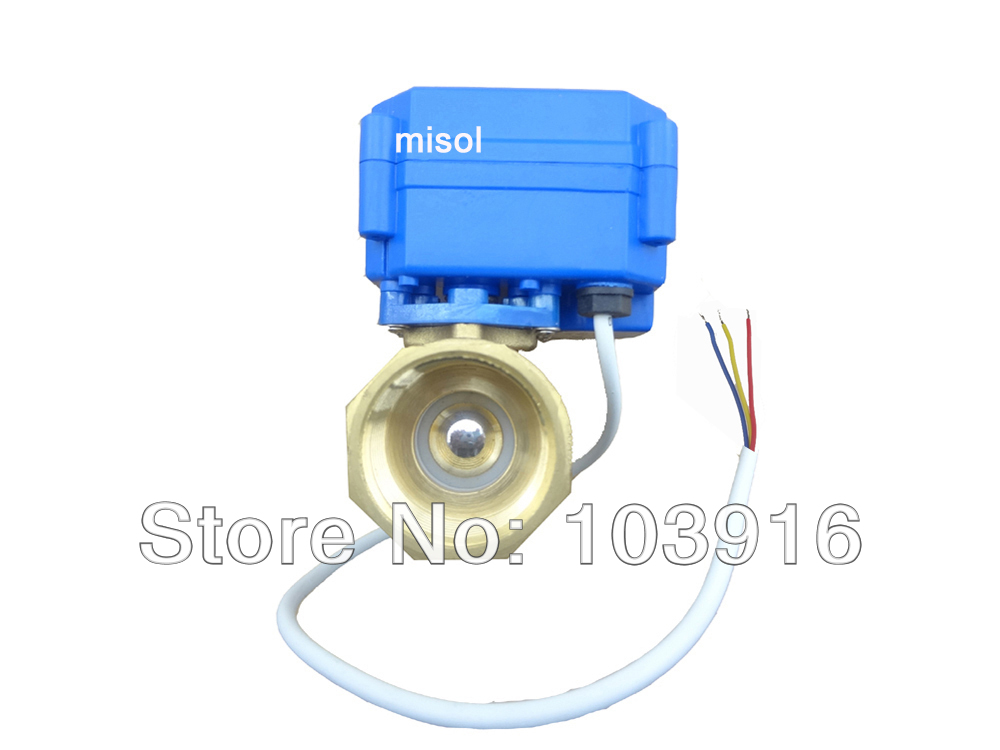 misol 10 x motorized ball electrical valve brass,G1/2” DN15 2 way,CR02 
