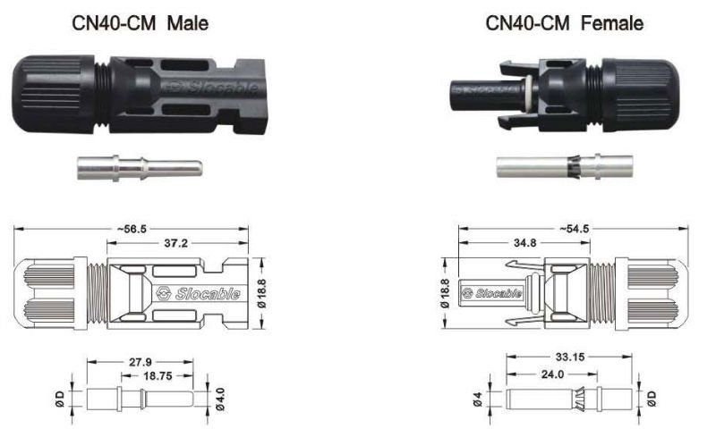 tuv、 ce認定品の銅・スライバメッキ導体mc4コネクター仕入れ・メーカー・工場