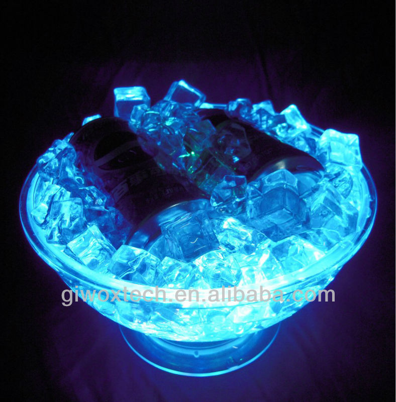ビッグledライトアッププラスチックアイスバケット、 ledアイスバケット、 カラフルなledアイスクーラー問屋・仕入れ・卸・卸売り
