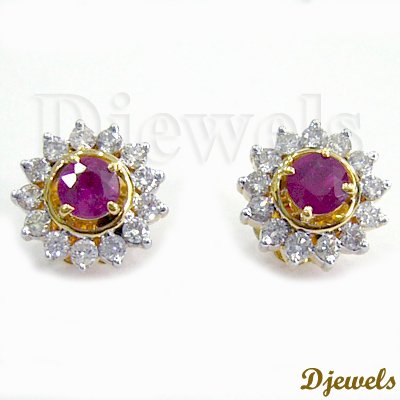 Traditional Indian Jewelry Designs on Real Ruby Diamond Earring 14 K Hallmarked Jewelry Products  Buy Real