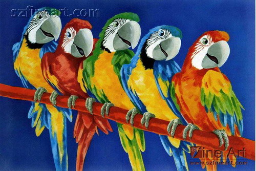 Painting Of Parrots