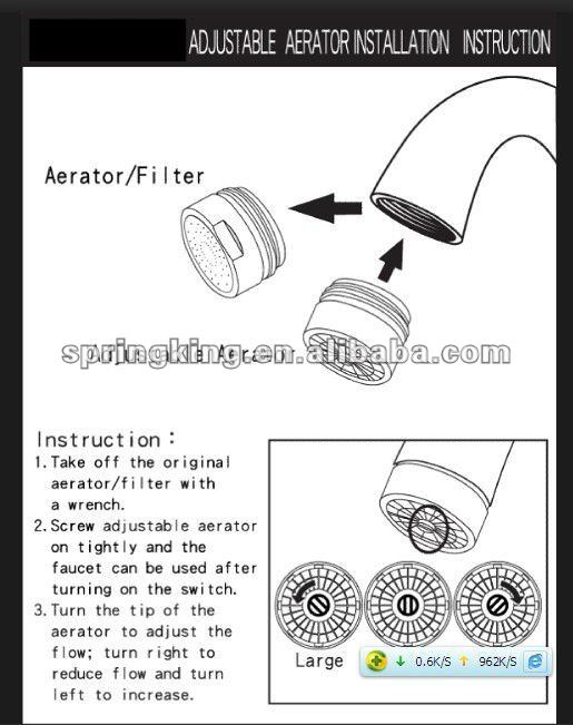 Aerator Faucet Diagram