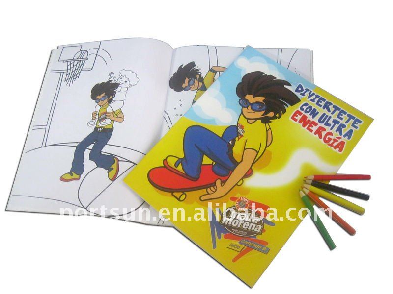 着色している子供か色の鉛筆が付いているデッサン本問屋・仕入れ・卸・卸売り