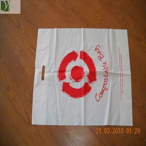 100% Biodegradable bottom seal corn starch t-shirt shopping bag