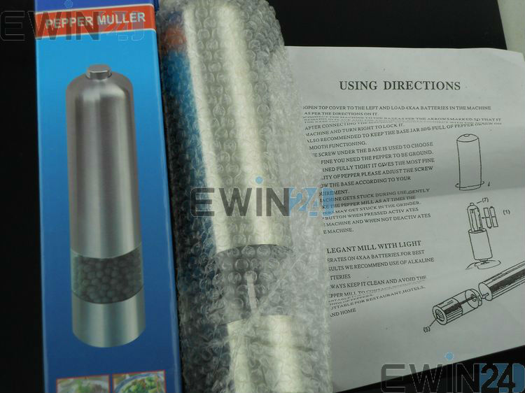 Electric Peppermill Pepper Mill Sea Salt Spices Grinder   (7)