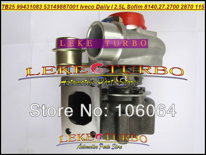 TB25 99431083 TB2509 53149887001 Turbo Turbocharger for IVECO Daily I 2.5L 115HP Engine SOFIM 8140.27.2700 2870 (1)