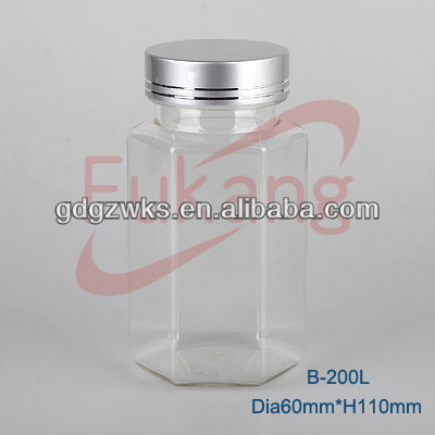 hexagonal pink color plastic pill bottle,200cc green PET vitamin E container,plastic tablets bottle bottle manufacturer