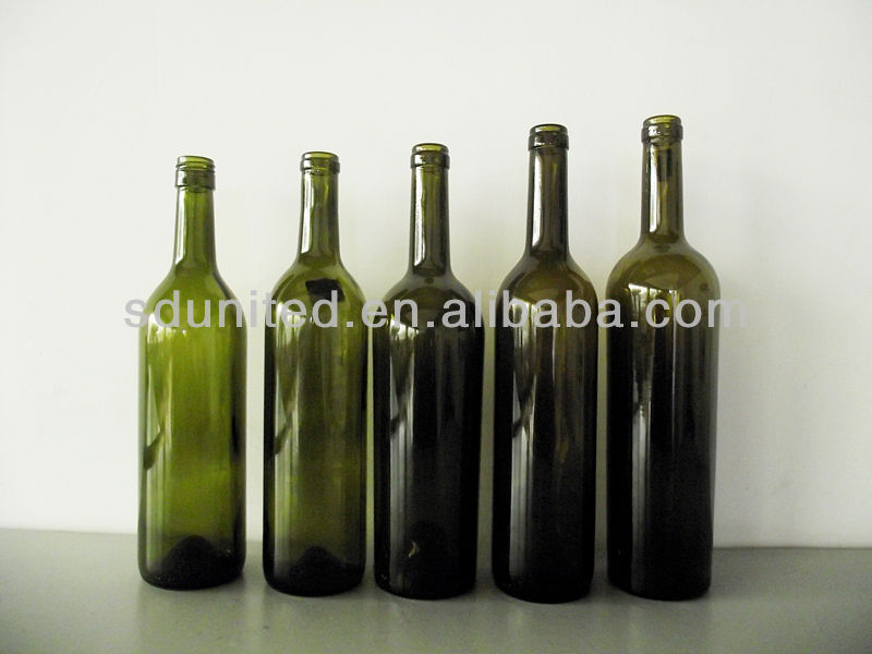 750ml high quality red glass wine bottles for sale
