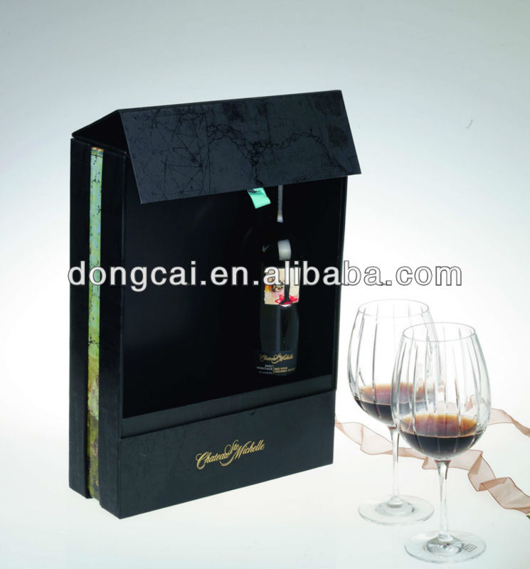 simple red wine carrying box