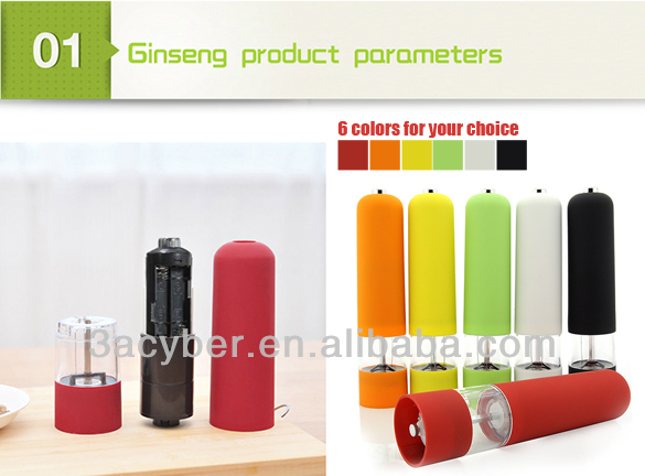 Electric Salt Spice Grinder Herb Pepper Mill