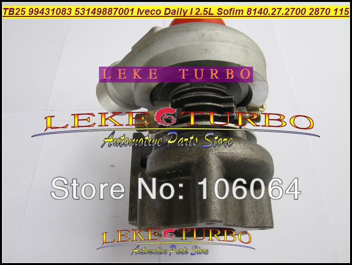 TB25 99431083 TB2509 53149887001 Turbo Turbocharger for IVECO Daily I 2.5L 115HP Engine SOFIM 8140.27.2700 2870 (2)