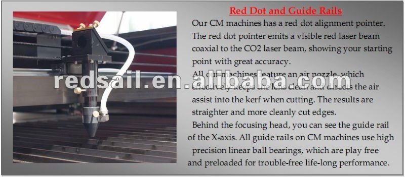 CO2 Redsail CM Laser Cutting Machine CM1290 with CE&FDA for laether