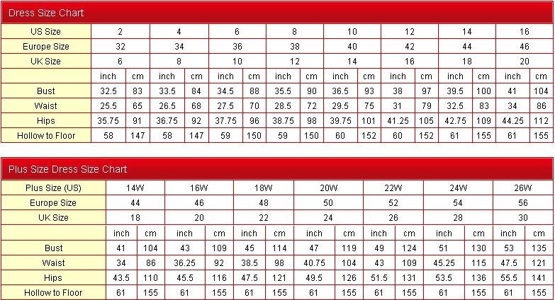 David S Bridal Measurements Chart