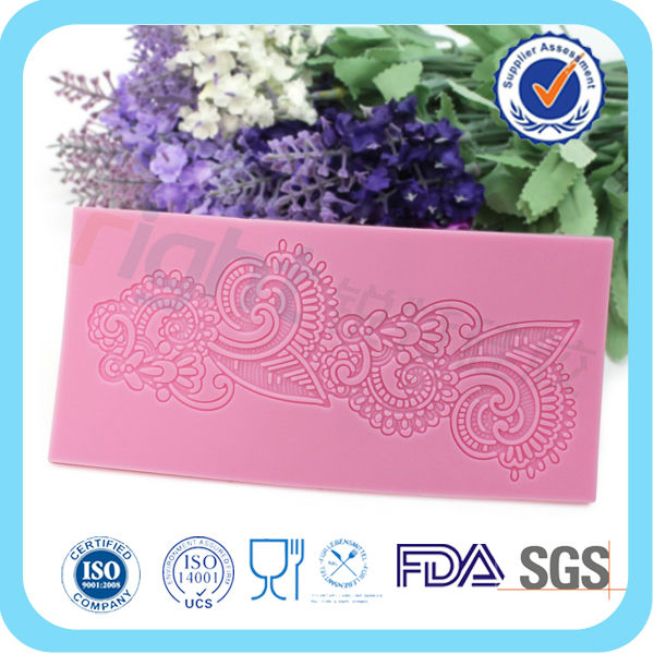 Cake Decorating Mold Tool Soft Silicone Embossing Mould Gum Fondant Lace Paste