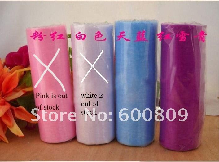 Buy Favor Gift Wrap pew bow Tulle roll Free Shipping 10 pieces Wedding