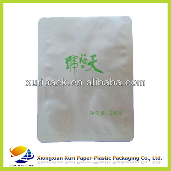Back seal with side gusset aluminum foil tea bag