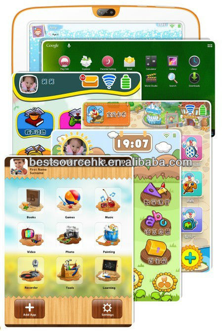 7inch adorable kids tablet Android R76 Wifi HDD 512M 4G Dual modes 1024*600 HD resolution-md問屋・仕入れ・卸・卸売り