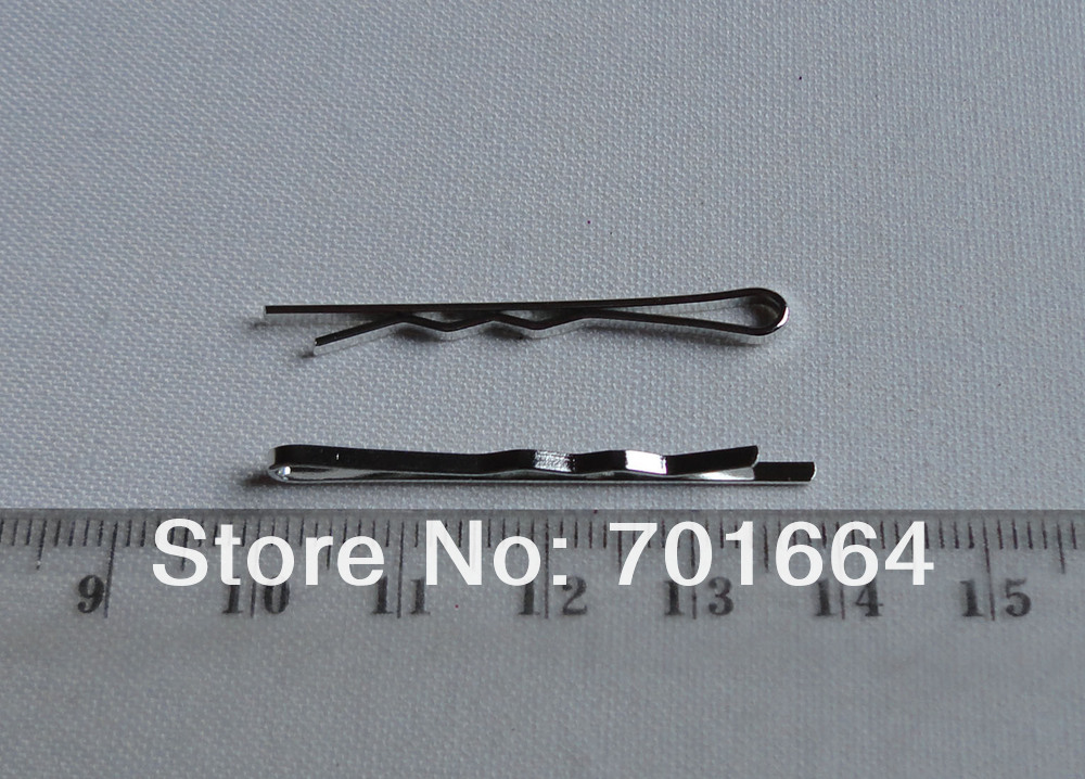 8cm mini waved plain metal bobby pin at nickle free and lead