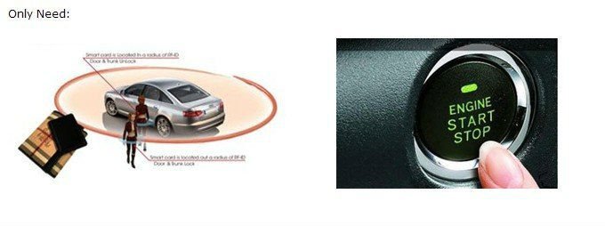 New PKE Car Vehicle Security Alarm Auto Remote Passive Keyless Entry