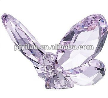 エレガントな水晶結婚祝い好意のギフト工芸品・ピンクの蝶問屋・仕入れ・卸・卸売り