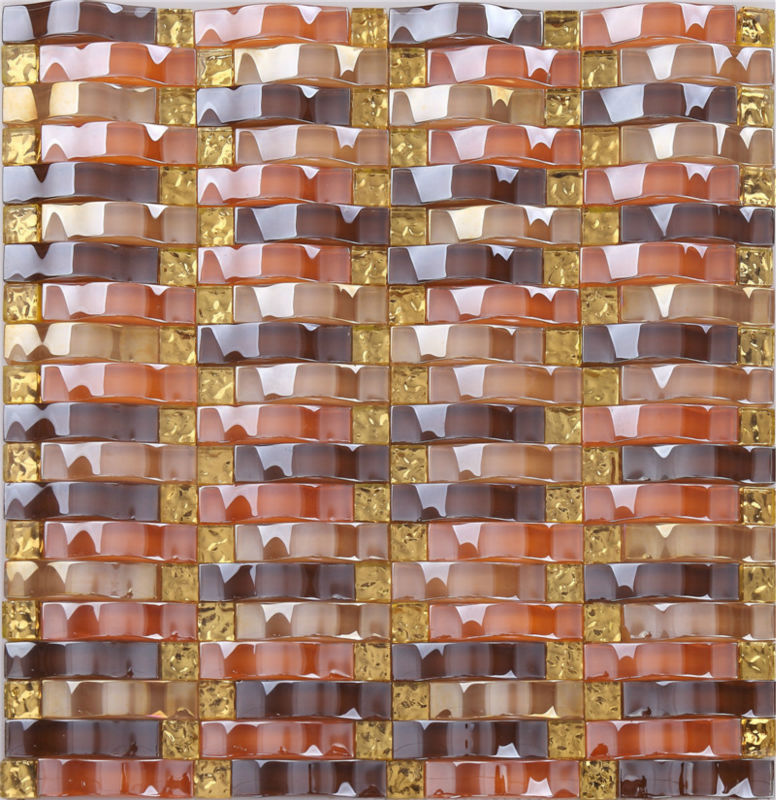 Heart-shaped glow in the dark chocolate mosaic tiles