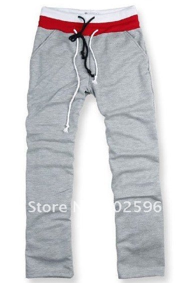Free shipping,25% OFF,New Fashion Men's Casual Banding Sport Pants,black/gray/wine red,Wholesale/retail
