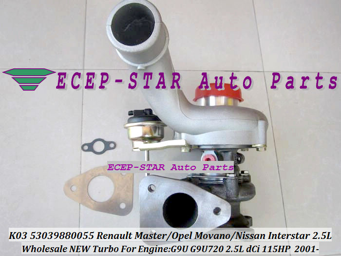 TURBO K03 53039700055 53039880055 Turbocharger For nissan Interstar Renault Master Opel Movano 2.5L dCi 115HP G9U G9U720 (3)