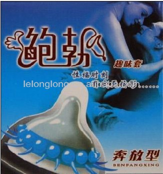 New BOB 6 different colours exotic strange novelty spike teething G spot Natural latex rubber condoms for men