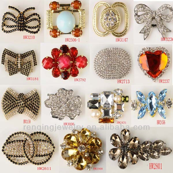 楕円形の可動付きクリップバイオレットアクリルとクリスタル問屋・仕入れ・卸・卸売り