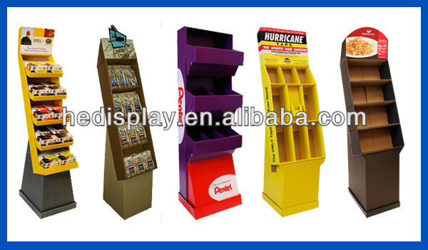 Chuddy floor display cardboard carton stand for chewing gum