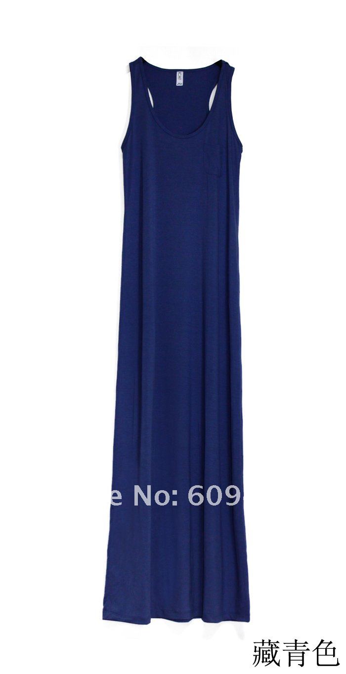 The new H European style long harness dress vest, skirt length skirt the modal drape and bare  Free shipping