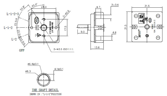 4極3ポジションロータリースイッチ( b3400- 24bは)仕入れ・メーカー・工場