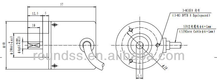 インクリメンタルシャフトエンコーダシャフトe40s6/8mmクロス用の繊維機械/インクリメンタル光学ロータリエンコーダ問屋・仕入れ・卸・卸売り