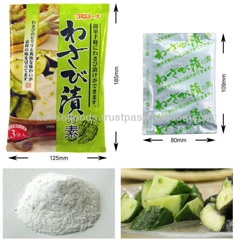 Wasabi Flavored Spicy Seasoning Powder For Making Pickles