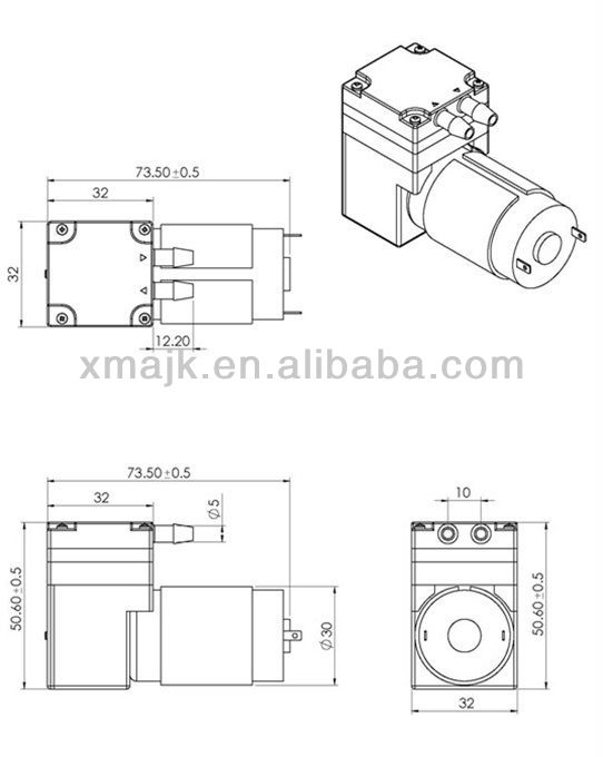 mini high pressure vacuum pump AJK-B4002