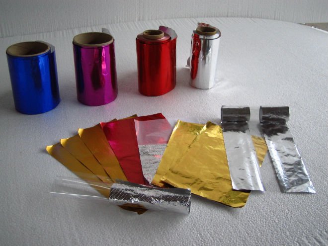 色と印刷されたアルミ箔を美容ヘアサロン用ロール 問屋・仕入れ・卸・卸売り