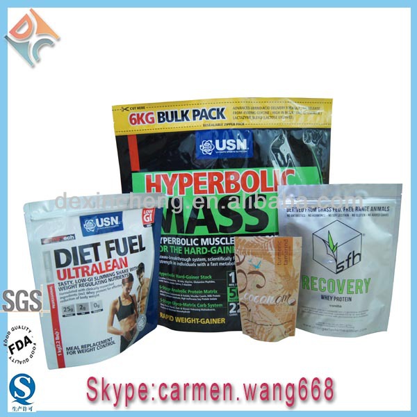 Resealable Stand Up Pouches With Zipper Doypack For Powder