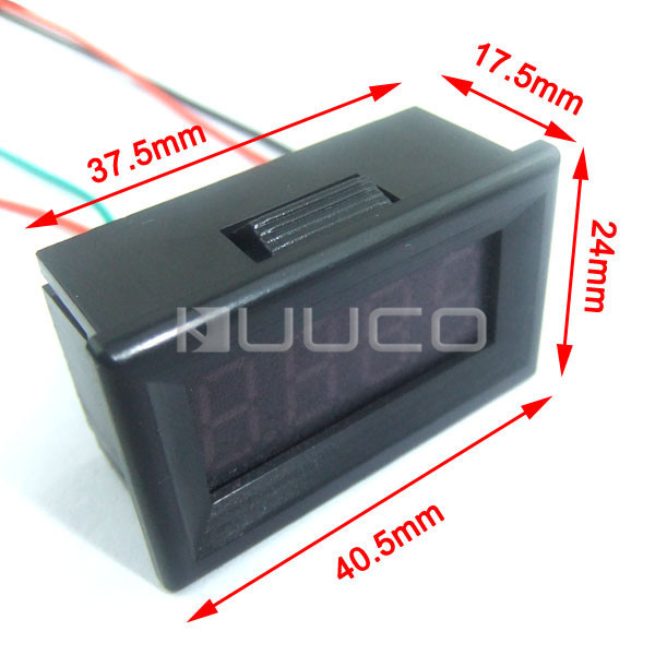 Купить 100 шт/много dc 0-200А цифровые амперметры желтый led текущего ...