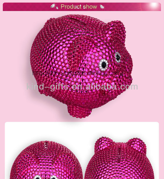 Top Selling Bling Crystal Rhinestone Gifts Money Bank| Money Box ...